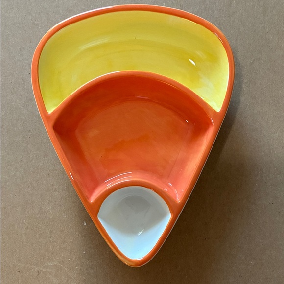 EUC Halloween candy corn dish with three sections by Hallmark - Picture 1 of 5